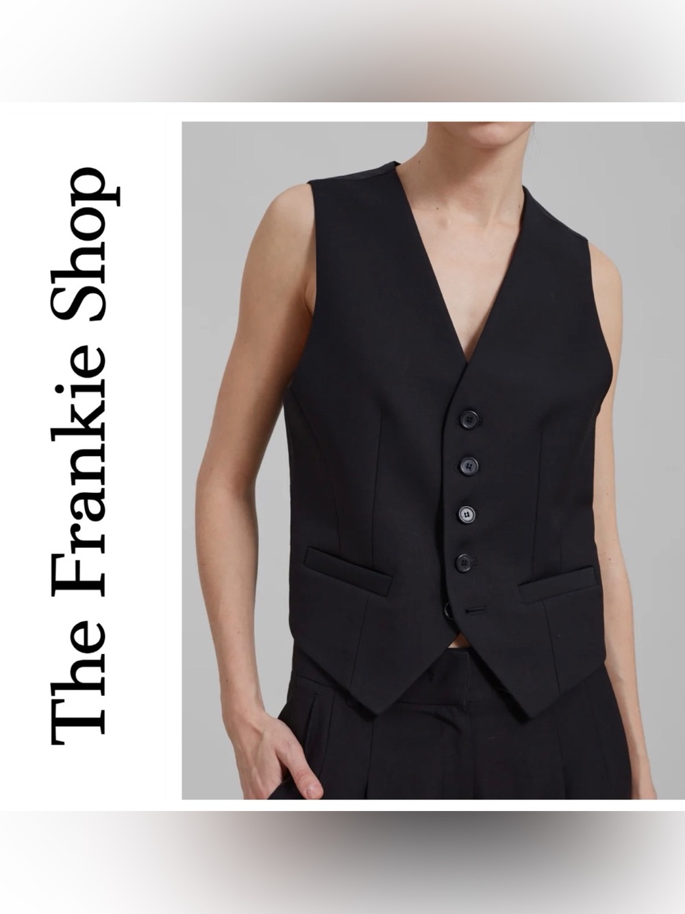 Frankie Shop Black Tailored Gleso Waistcoat